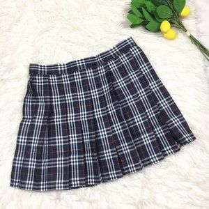 PLAID PLEATED MINI SKIRT SIZE XL